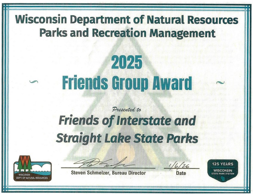 Friends Honored by WI DNR